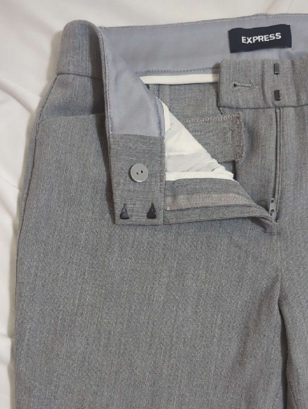Express Skinny Mid Rise Stretch+, Color Gray Size 4 - Picture 4 of 13